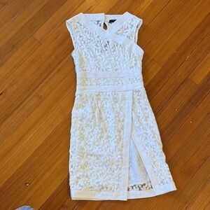Nanette Lepore Ivory Lace Midi Dress